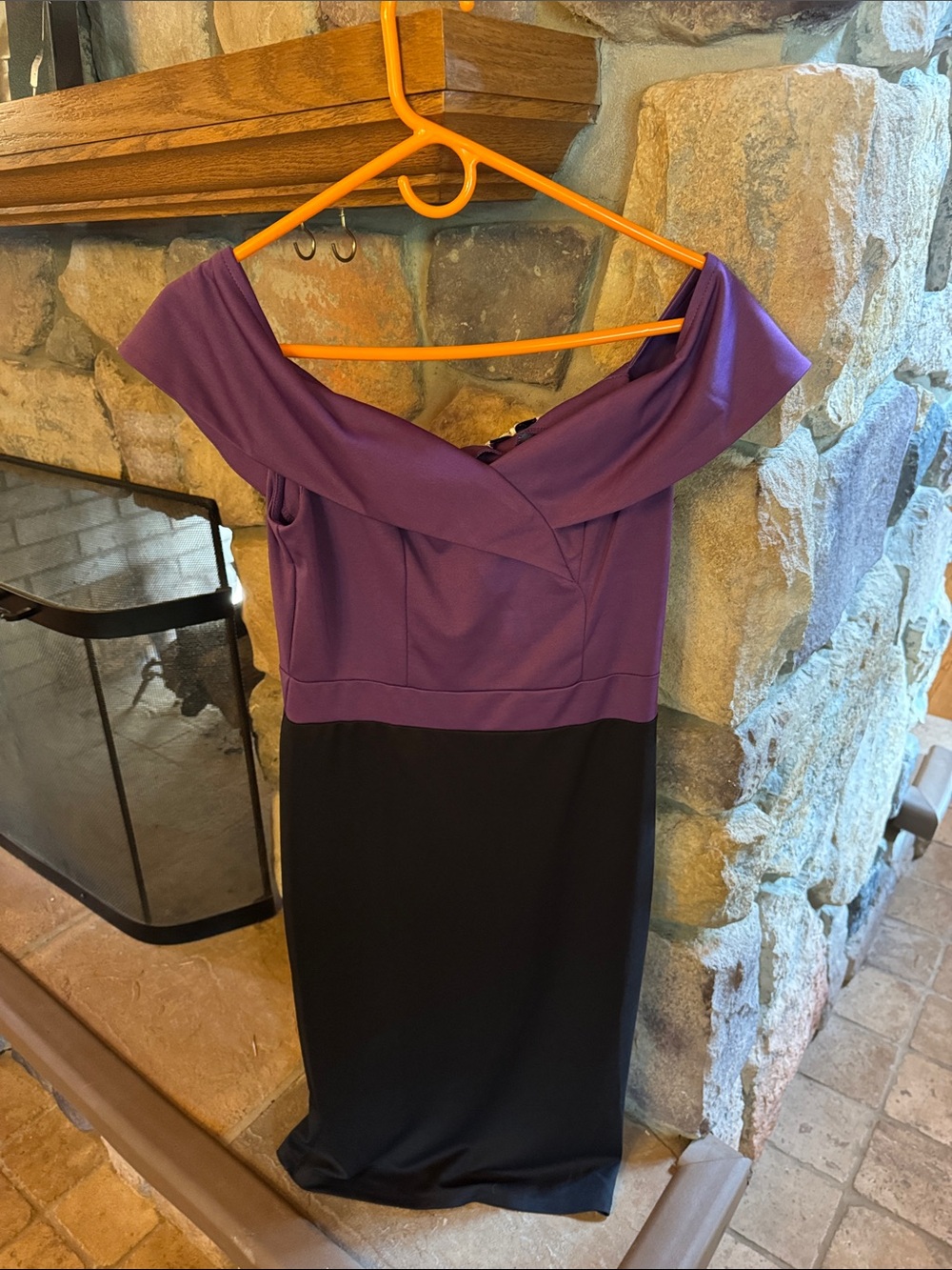 Grace Karin Purple and Black One-Shoulder Sheath Dress
